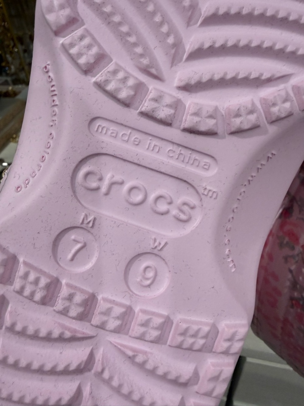 LoveShackFancy Pink Crocs with Gold Logo - Picture 6 of 6